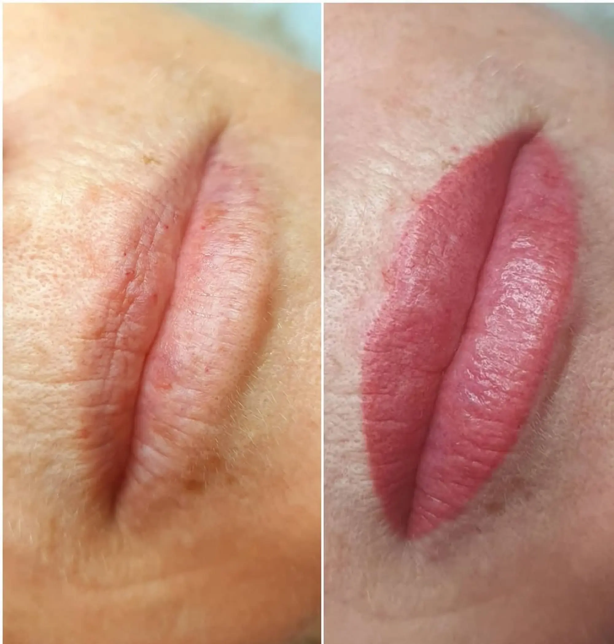 client consultation for lip blush treatment