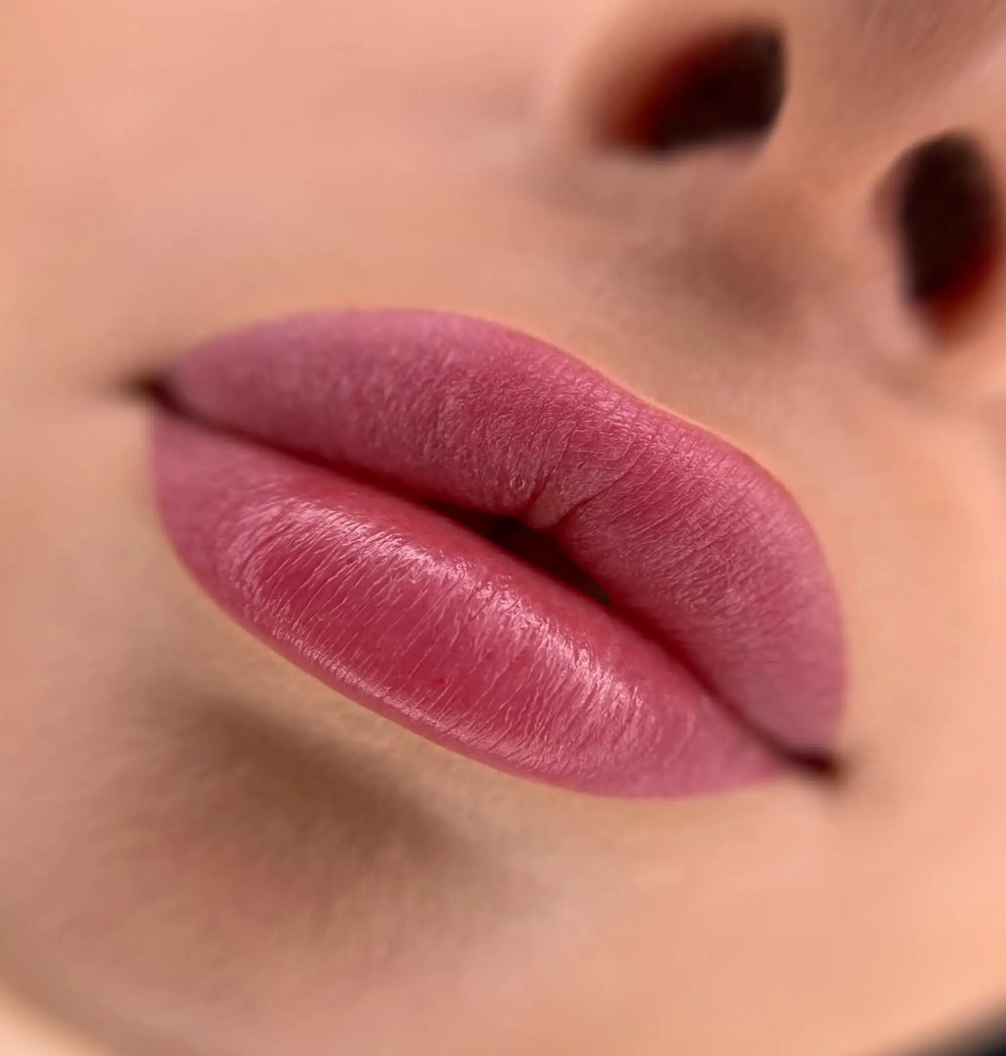 close up of natural eyelash extensions
