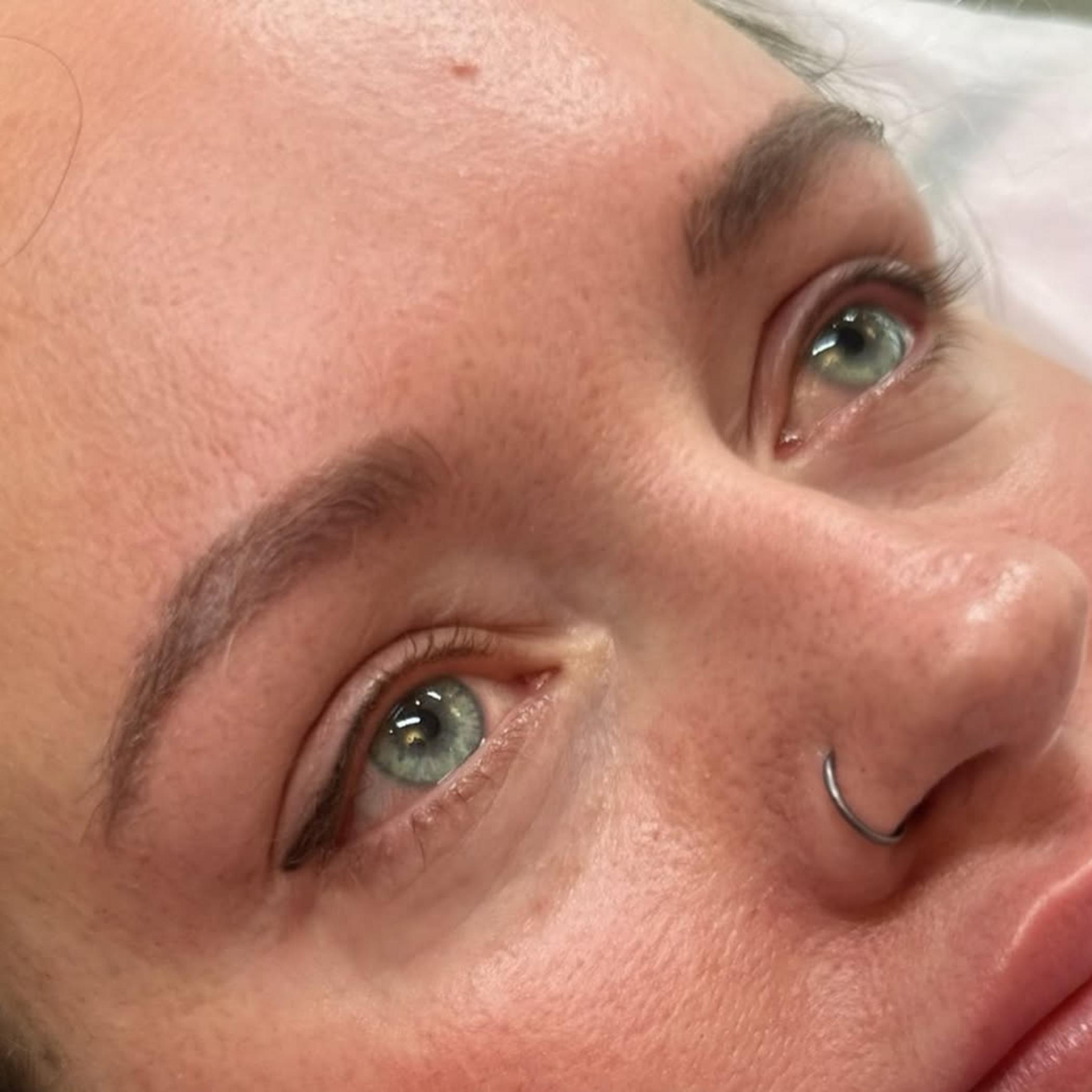 healing stages eyeliner tattoo fresh to settled