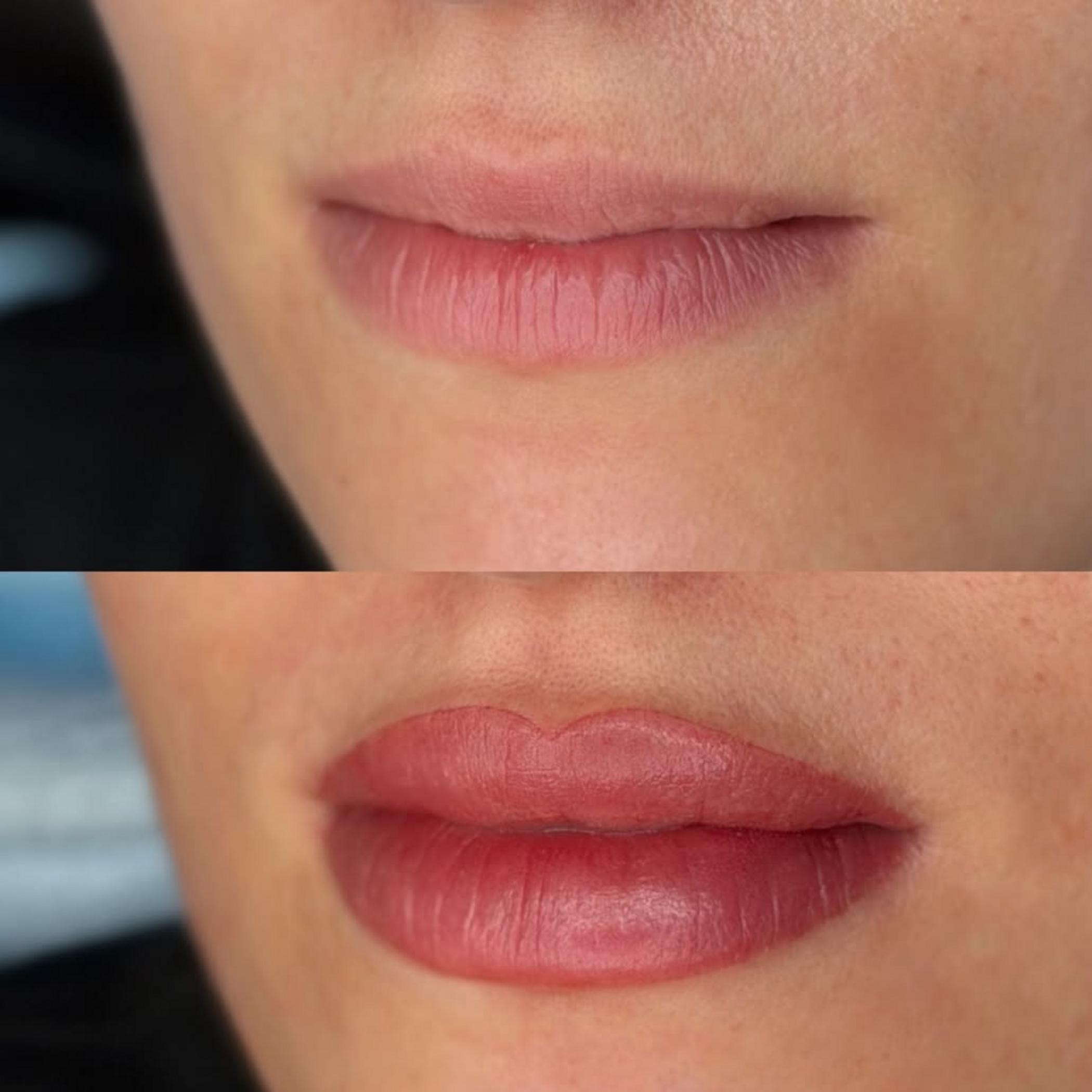 lipstick effect tattoo procedure step