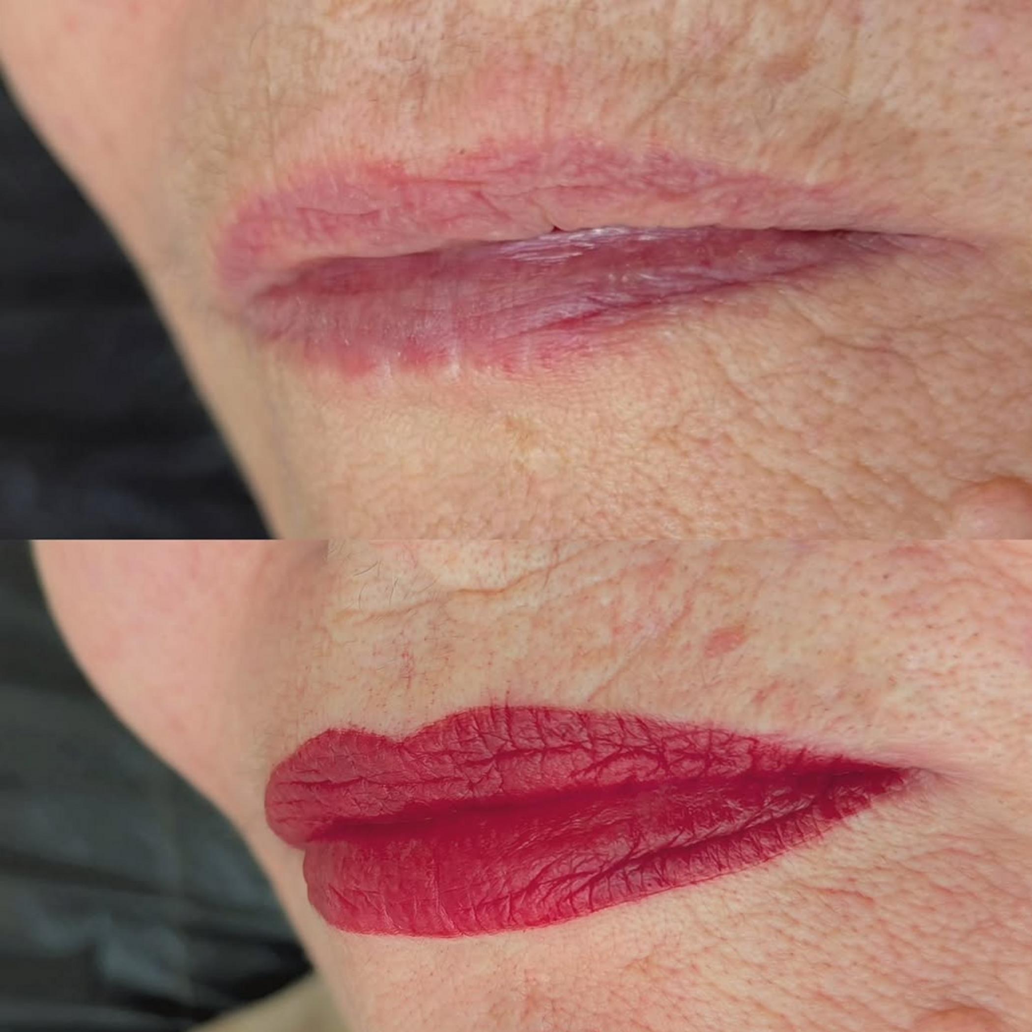 natural looking nano brows healed result