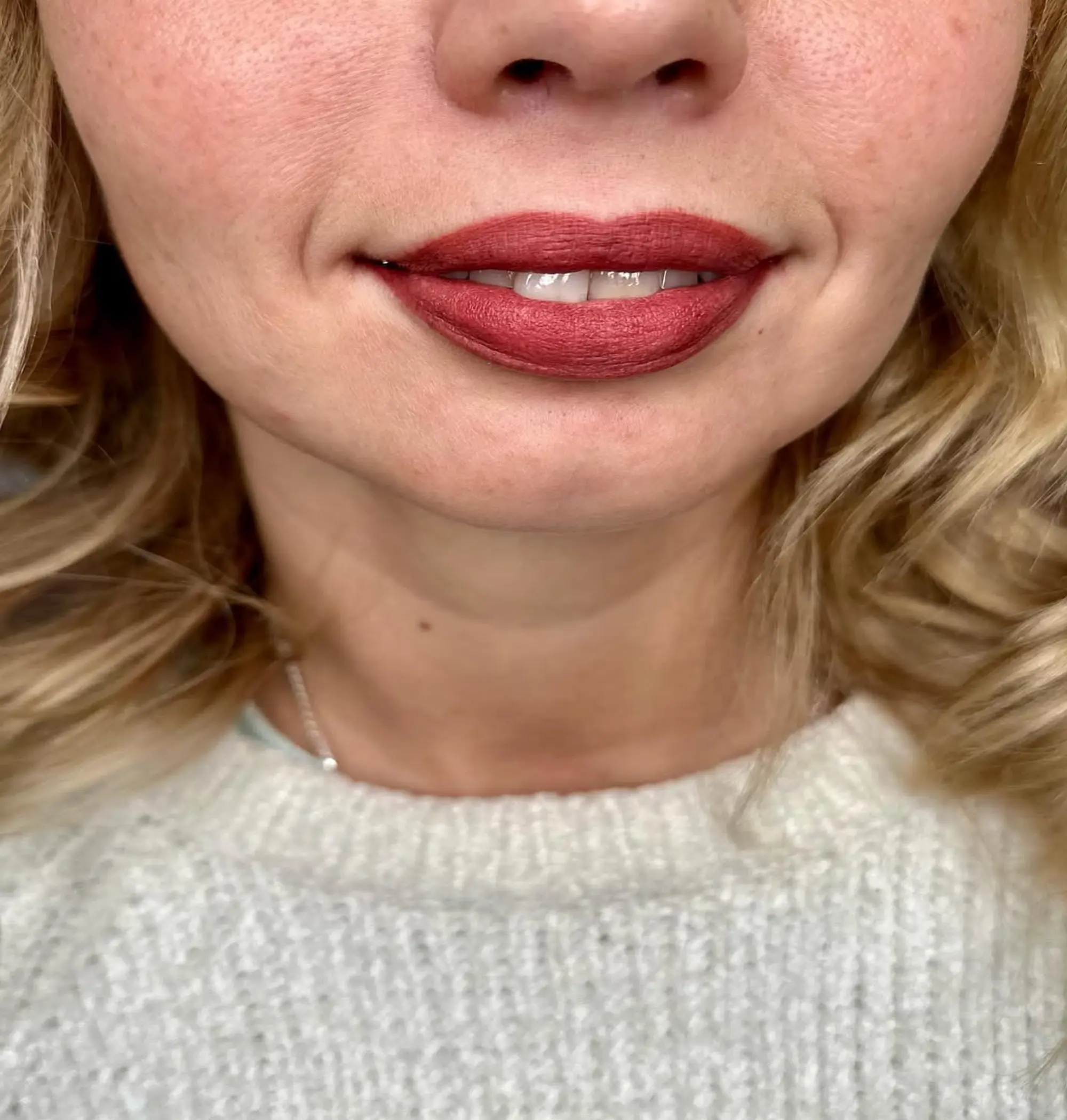 natural looking permanent lip color results