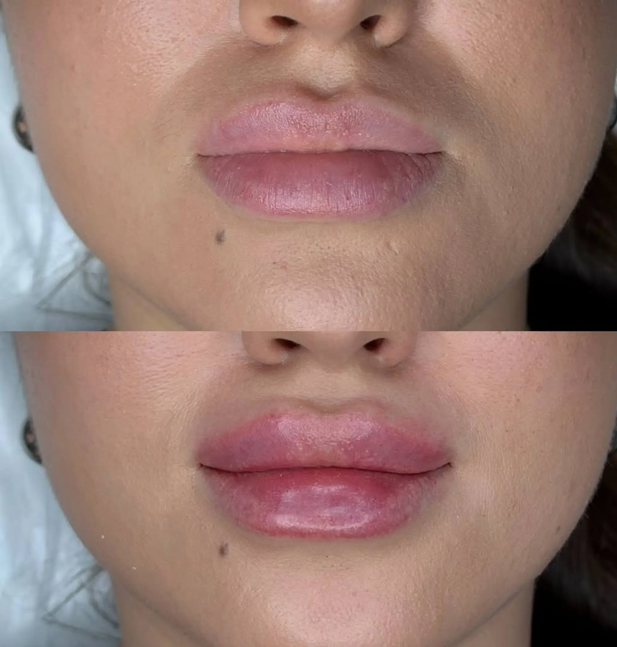 powder ombre lip blush technique